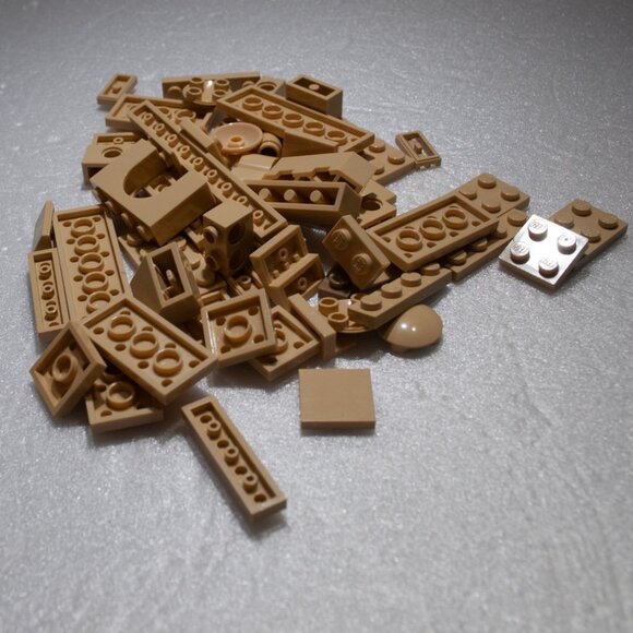 Beige Tan Lego Bulk Pieces 50+ Lot Bricks Plates Specialty Parts Build Random X - Picture 2 of 4